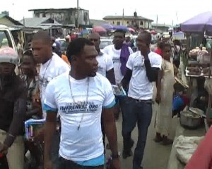 100 Thousand poets for change in Ughelli market Delta State Nigeria.